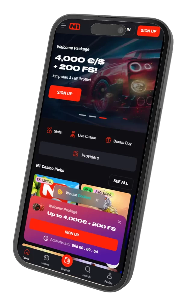N1 Casino on Mobile