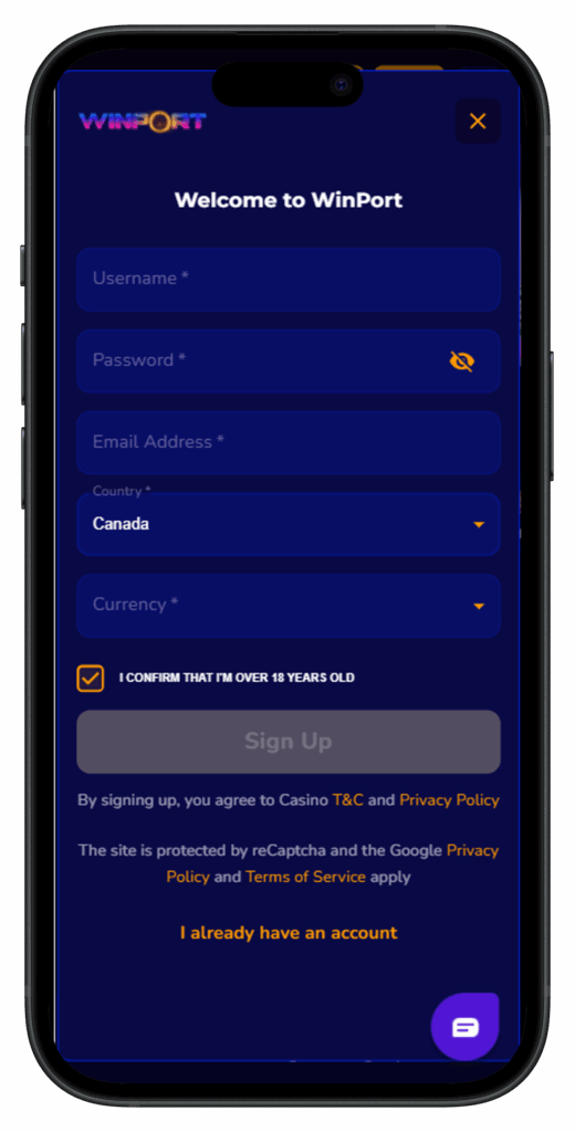 Winport Casino Registration